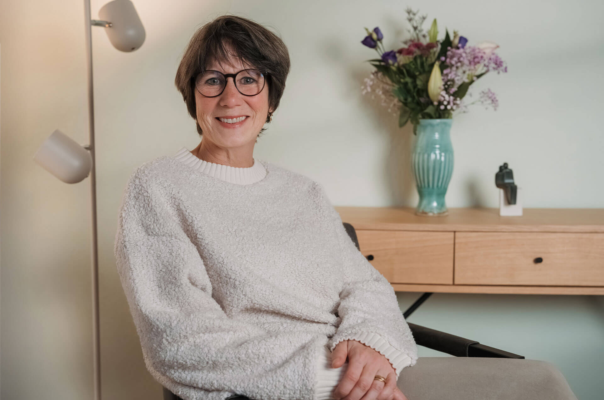Astrid Boden in ihrer Praxis